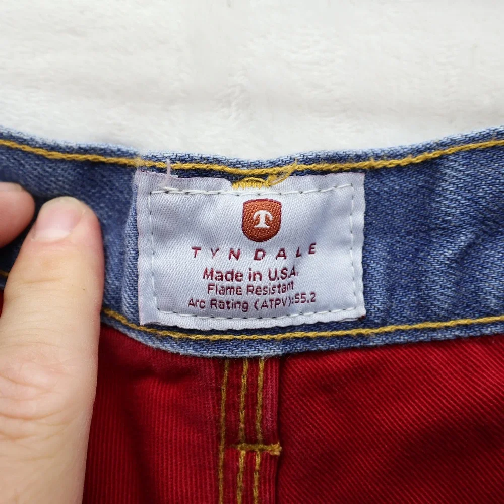 Tyndale FR Flame Resistant Lined Carpenter Jeans Mens 36x30 Blue Made in USA